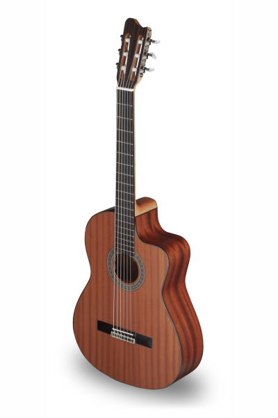 Amano 3S-CE-SN, Sapelli massiv / Sapelli, 48mm Sattelbreite, Tonabnehmer